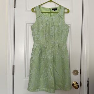 Tahari ASL Light Green Paisley Midi Dress